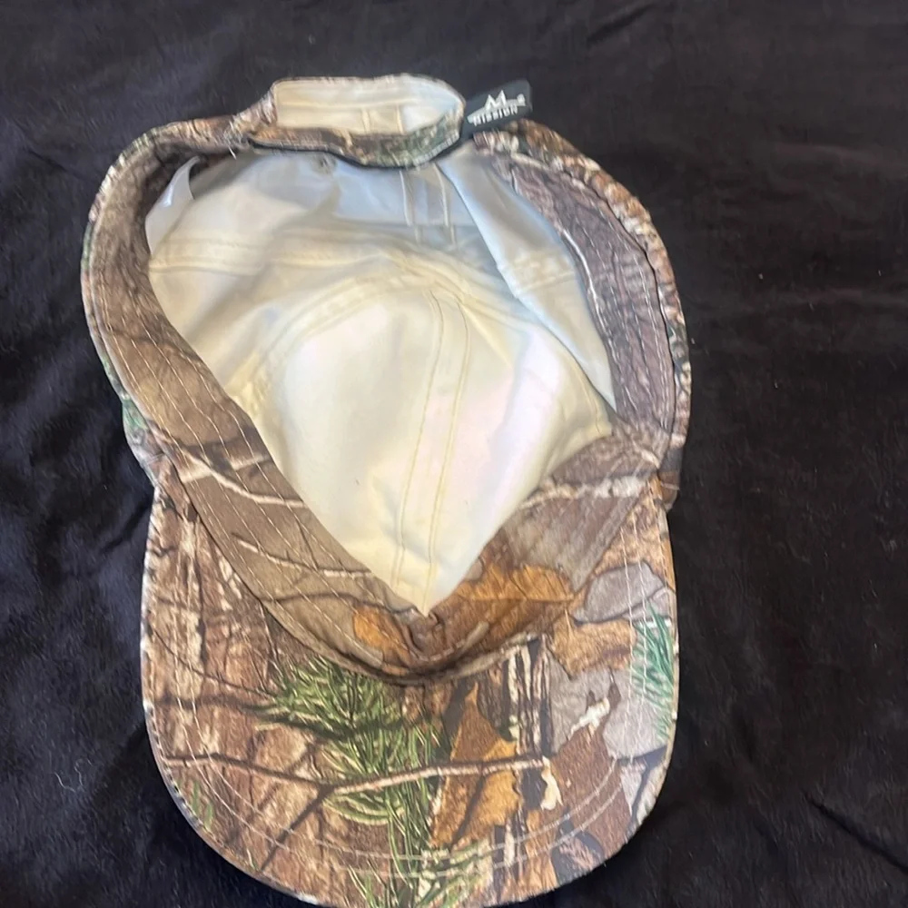 Mission Camo Baseball Cap with Orange Logo - Picture 2 of 3